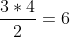 \frac{3*4}{2} = 6